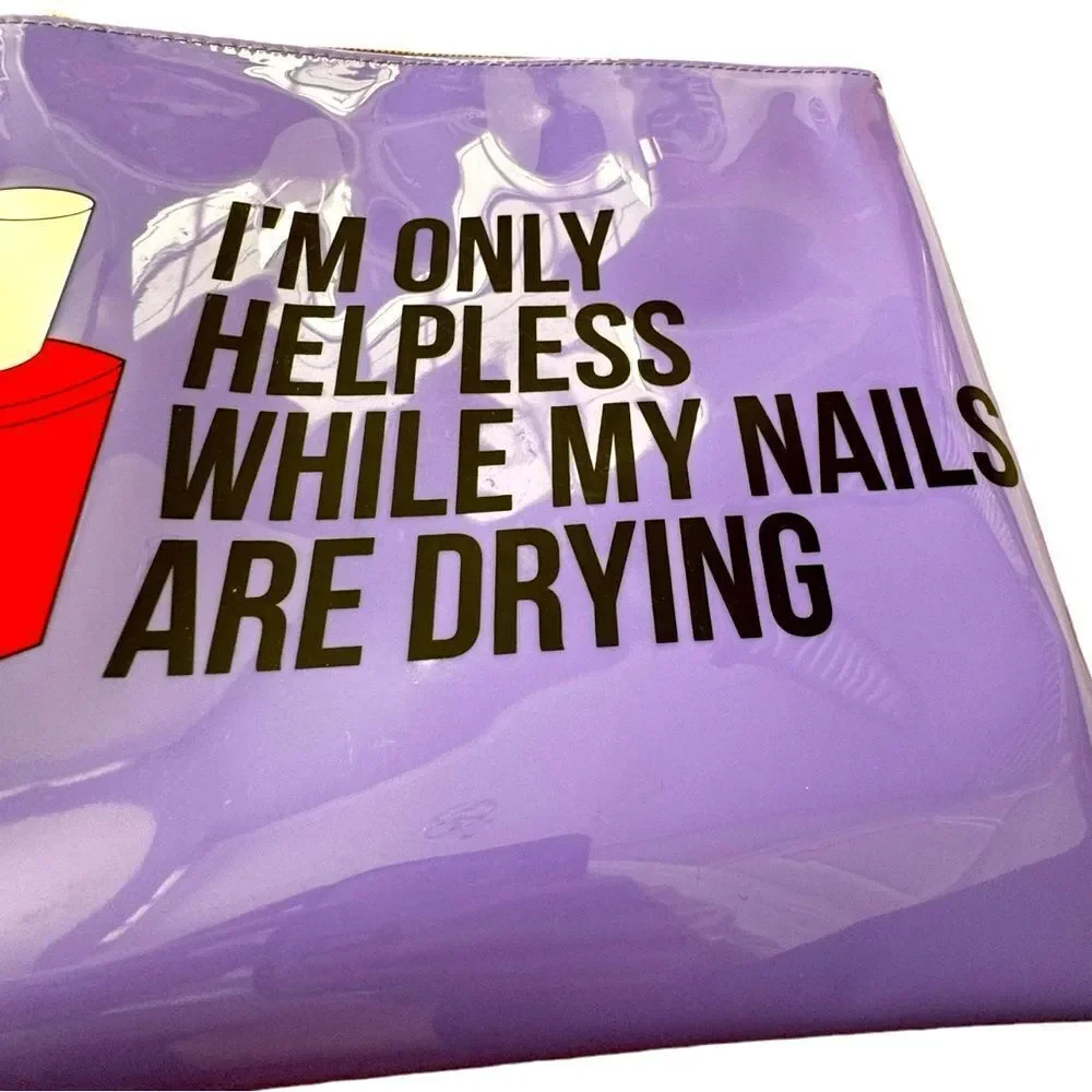 Breakups To Makeup Nails Drying Makeup Zip Bag Pouch.